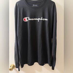 Champion Men's Black Long Sleeve Tee